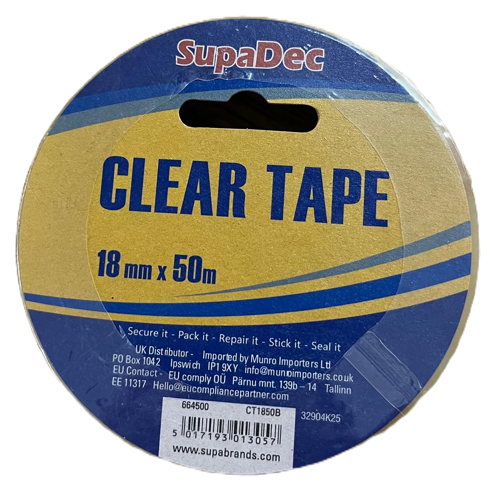 Clear Tape 50M x18mm