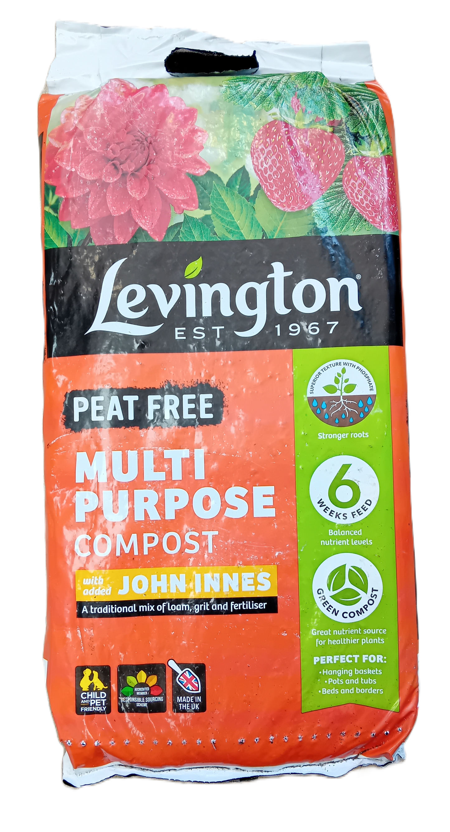 10 litre Levington Peat Free Multi Purpose Compost