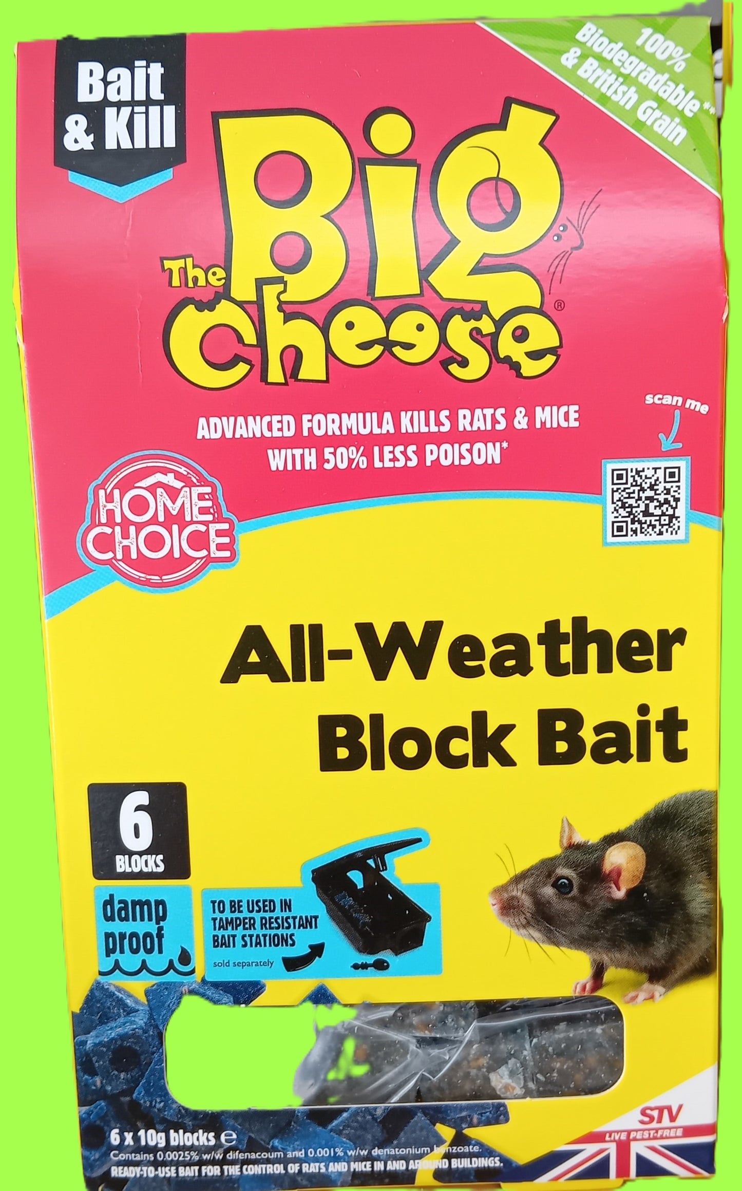 Big Cheese All Weather Block Bait - 6 pack