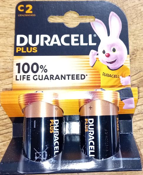 Duracell Plus 'C' Batteries