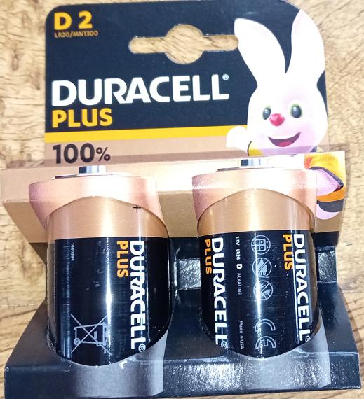 Duracell Plus 'D' Batteries