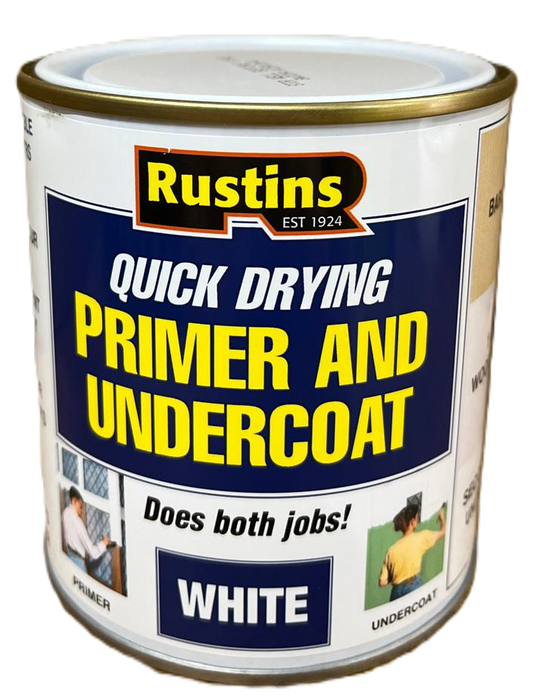 Rustins White Primer & Undercoat Quick Dry - 500ml