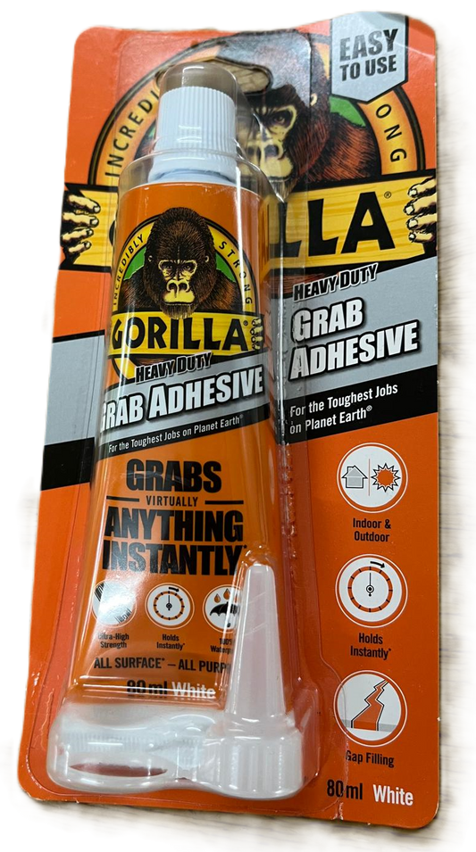 Gorilla Grab Adhesive White 80ml