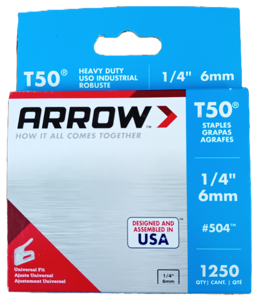 Arrow T50 Staples - 8mm (1/4")