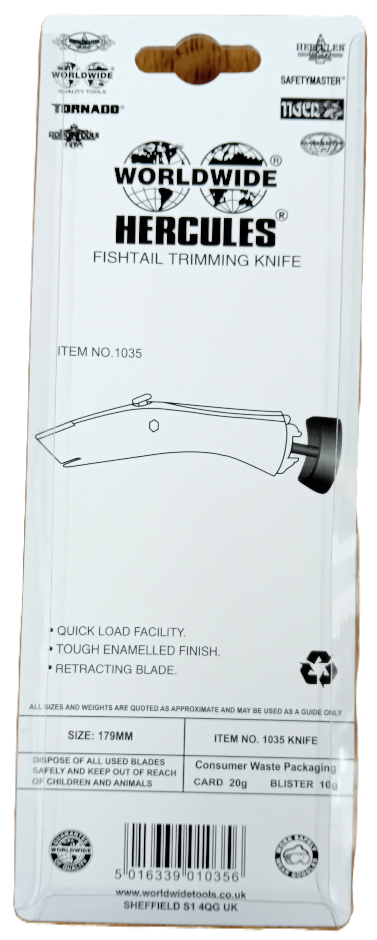 Hercules Fishtail Trimming Knife
