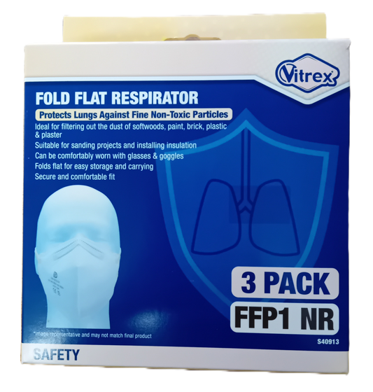 Vitrex Premium Fold Flat Respirator - Pack 3