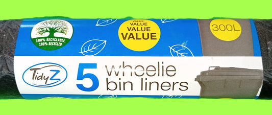Wheelie Bin Liners 300L - 5 pack.