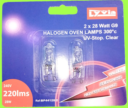 Oven bulbs - 28W G9 bulbs