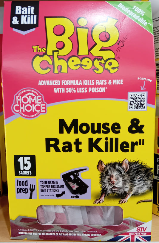 Big Cheese Mouse & Rat Killer - 15 sachets