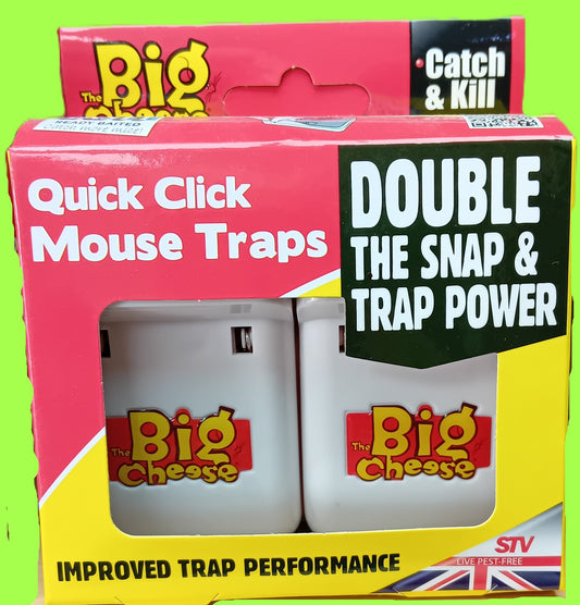 Big Cheese Quick Click Mouse Traps - 2 Pack
