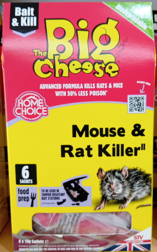 Big Cheese Mouse & Rat Killer - 6 sachets