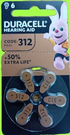 Duracell Type 312 Hearing Aid Batteries