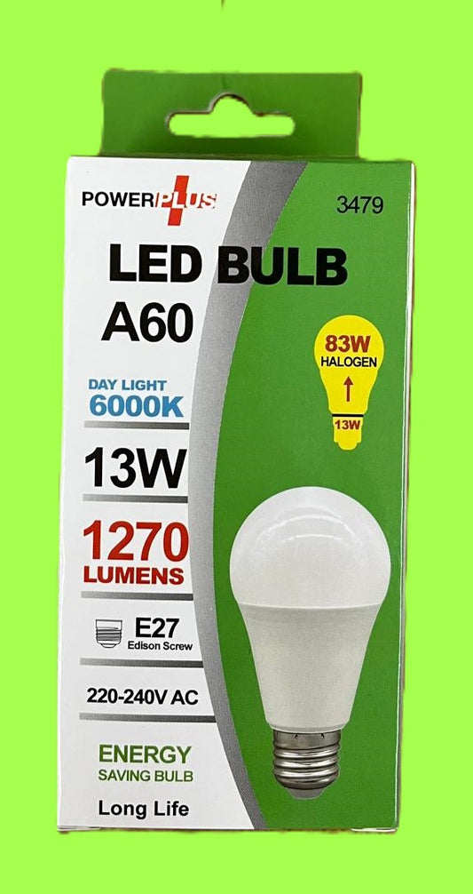 GLS A60 13W LED =83W E27 ES Large Screw DAYLIGHT NonDimmable