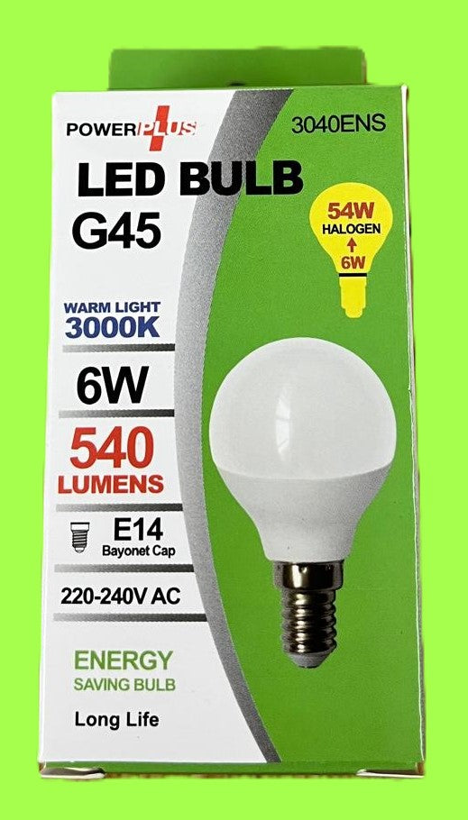 Golf G45 6W LED =54W E14 SES Small Screw Warm White (4566)