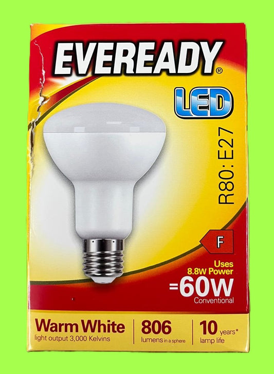 R80 Spot E27 Large Screw 8.5W LED =60W Warm White